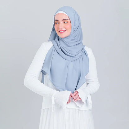 Tag n' Go Max [2M] | Premium Korean Chiffon in Powder Blue