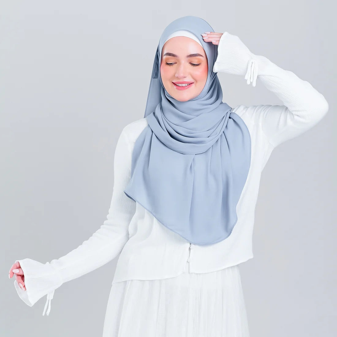 Tag n' Go Max [2M] | Premium Korean Chiffon in Powder Blue