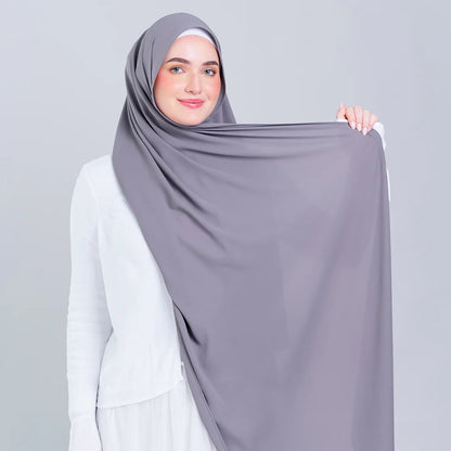 Tag n' Go Max [2M] | Premium Korean Chiffon in Deep Grey