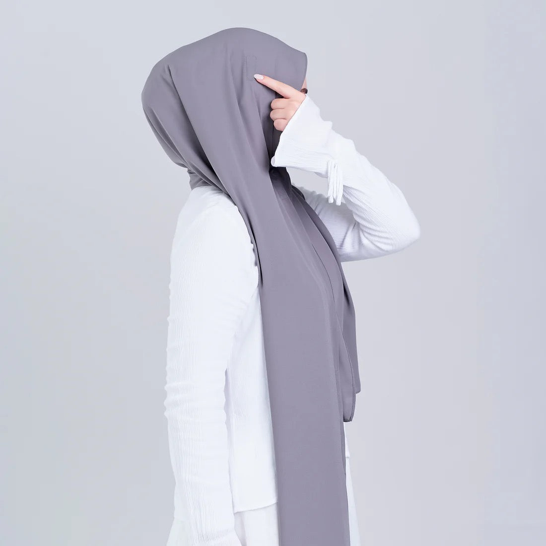 Tag n' Go Max [2M] | Premium Korean Chiffon in Deep Grey