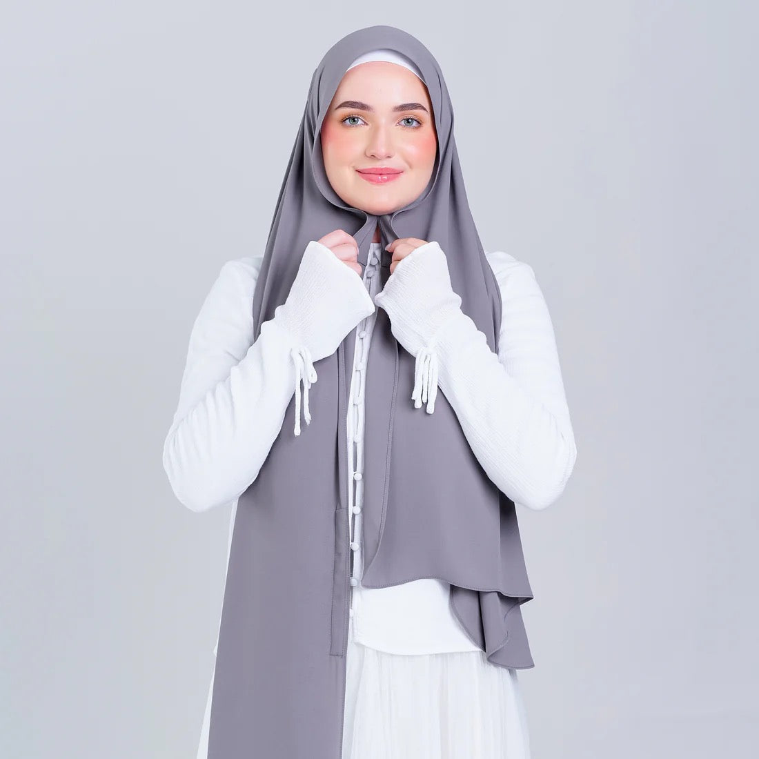 Tag n' Go Max [2M] | Premium Korean Chiffon in Deep Grey