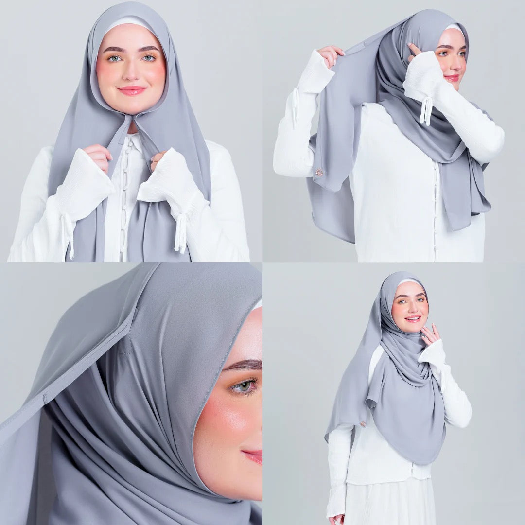 Tag n' Go Max [2M] | Premium Korean Chiffon in Light Platinum