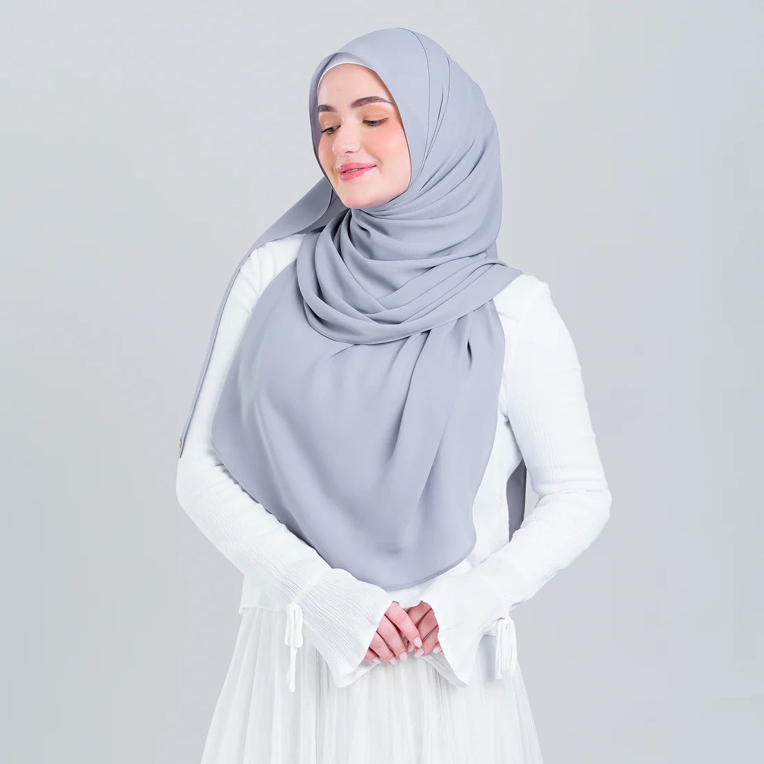 Tag n' Go Max [2M] | Premium Korean Chiffon in Light Platinum