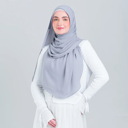 Tag n' Go Max [2M] | Premium Korean Chiffon in Light Platinum