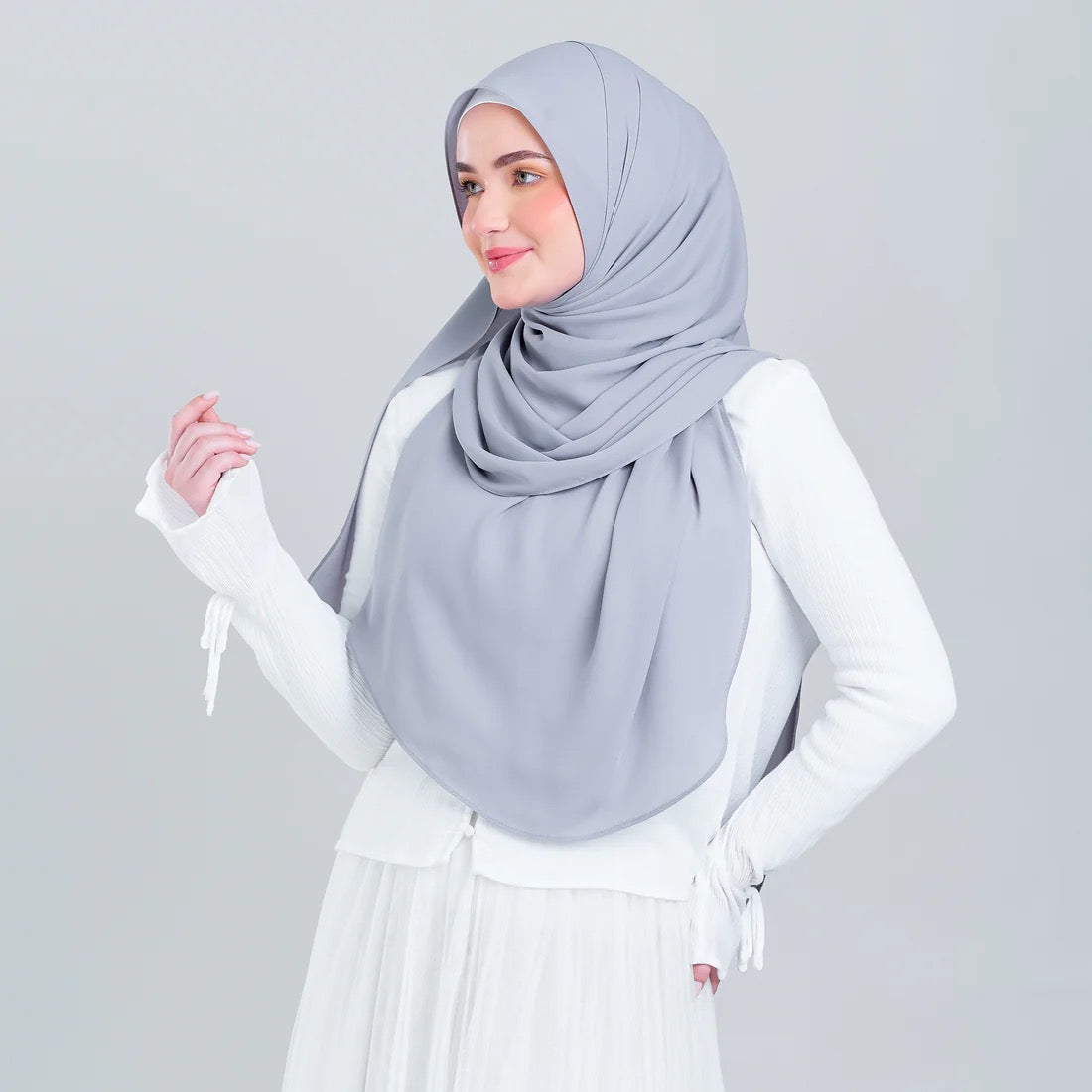 Tag n' Go Max [2M] | Premium Korean Chiffon in Light Platinum