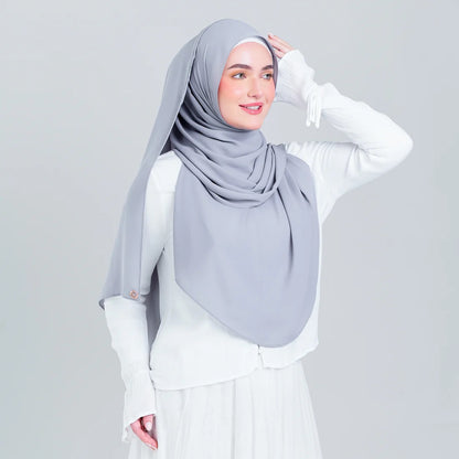 Tag n' Go Max [2M] | Premium Korean Chiffon in Light Platinum