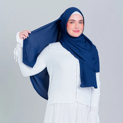 Tag n' Go Max [2M] | Premium Korean Chiffon in Midnight Blue