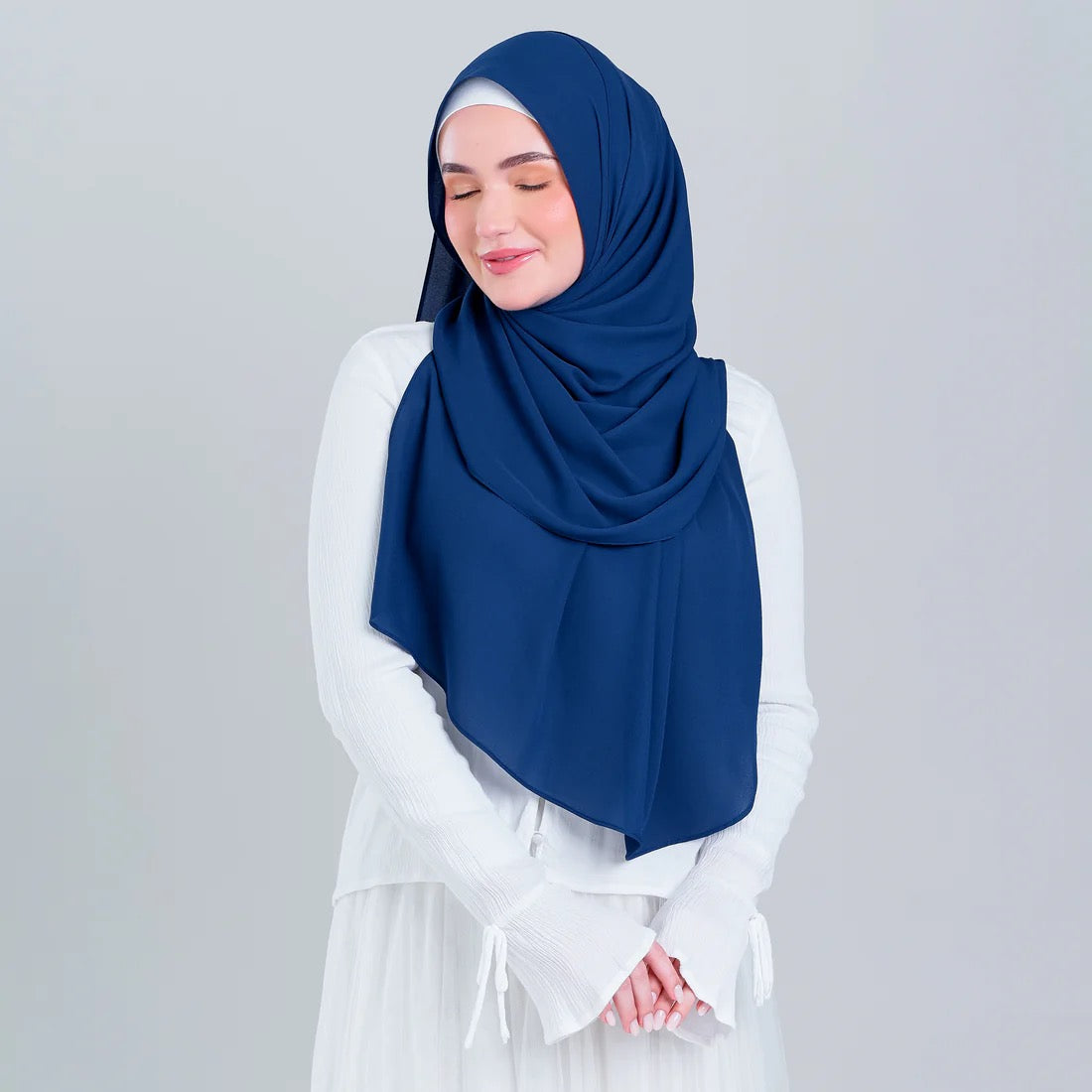 Tag n' Go Max [2M] | Premium Korean Chiffon in Midnight Blue