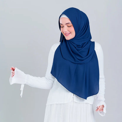 Tag n' Go Max [2M] | Premium Korean Chiffon in Midnight Blue