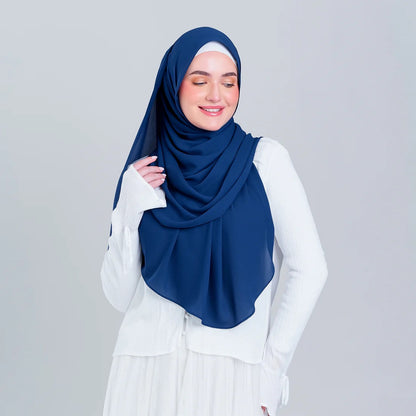 Tag n' Go Max [2M] | Premium Korean Chiffon in Midnight Blue