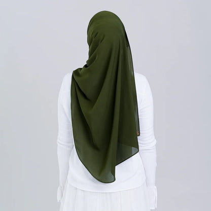 Tag n' Go Max [2M] | Premium Korean Chiffon in Olive