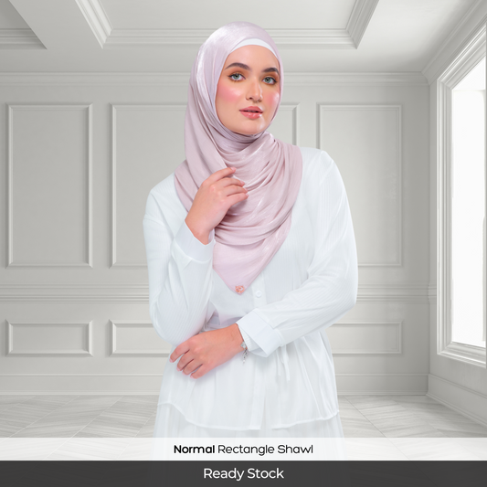 Raia Shawl | Ironless Shimmer in Nude Rose