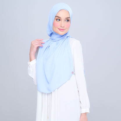 Instant Tag n' Go Shawl | Chiffon Silk in Maya Blue