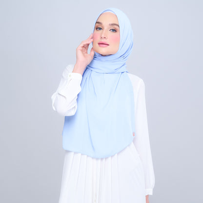 Instant Tag n' Go Shawl | Chiffon Silk in Maya Blue