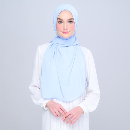 Instant Tag n' Go Shawl | Chiffon Silk in Maya Blue