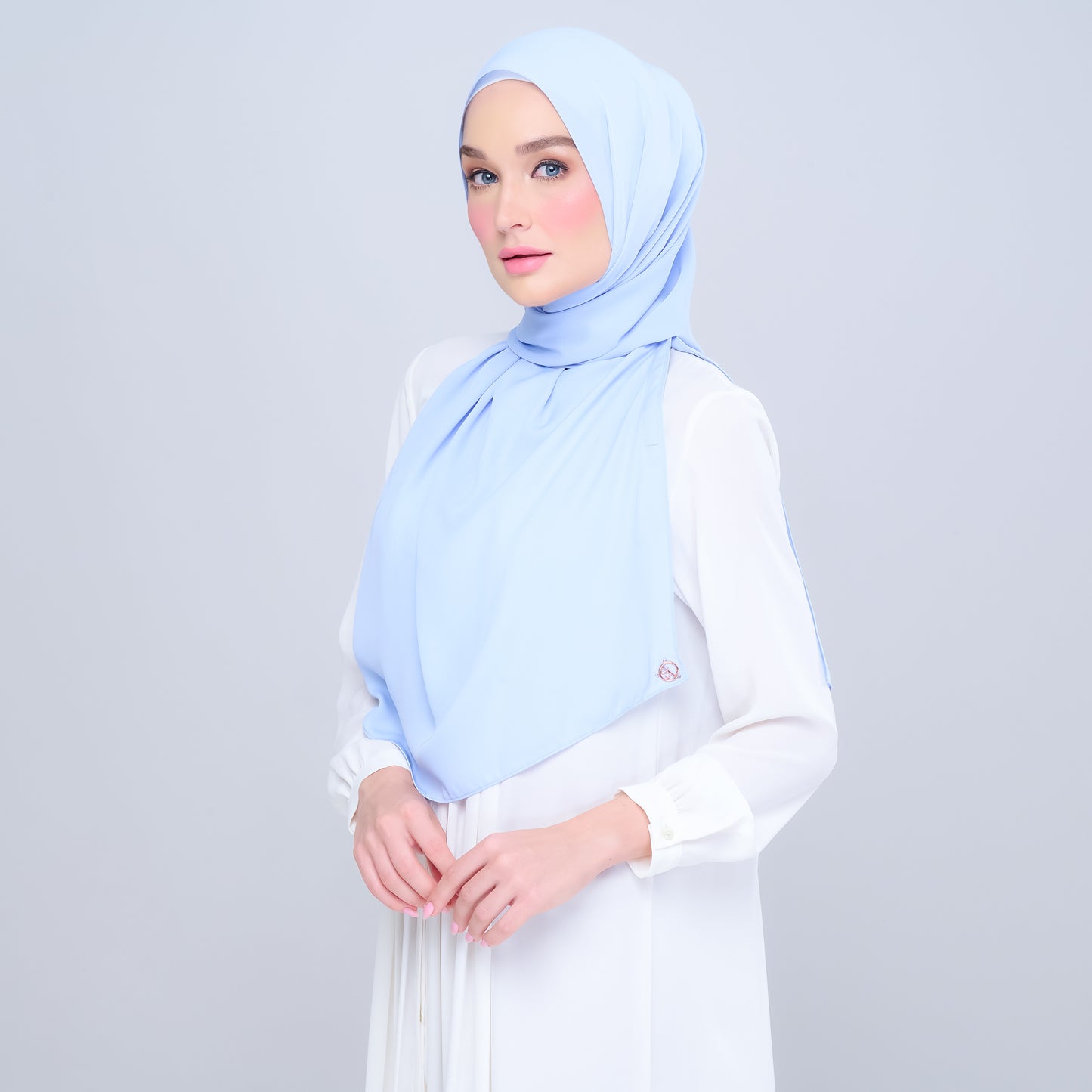 Instant Tag n' Go Shawl | Chiffon Silk in Maya Blue