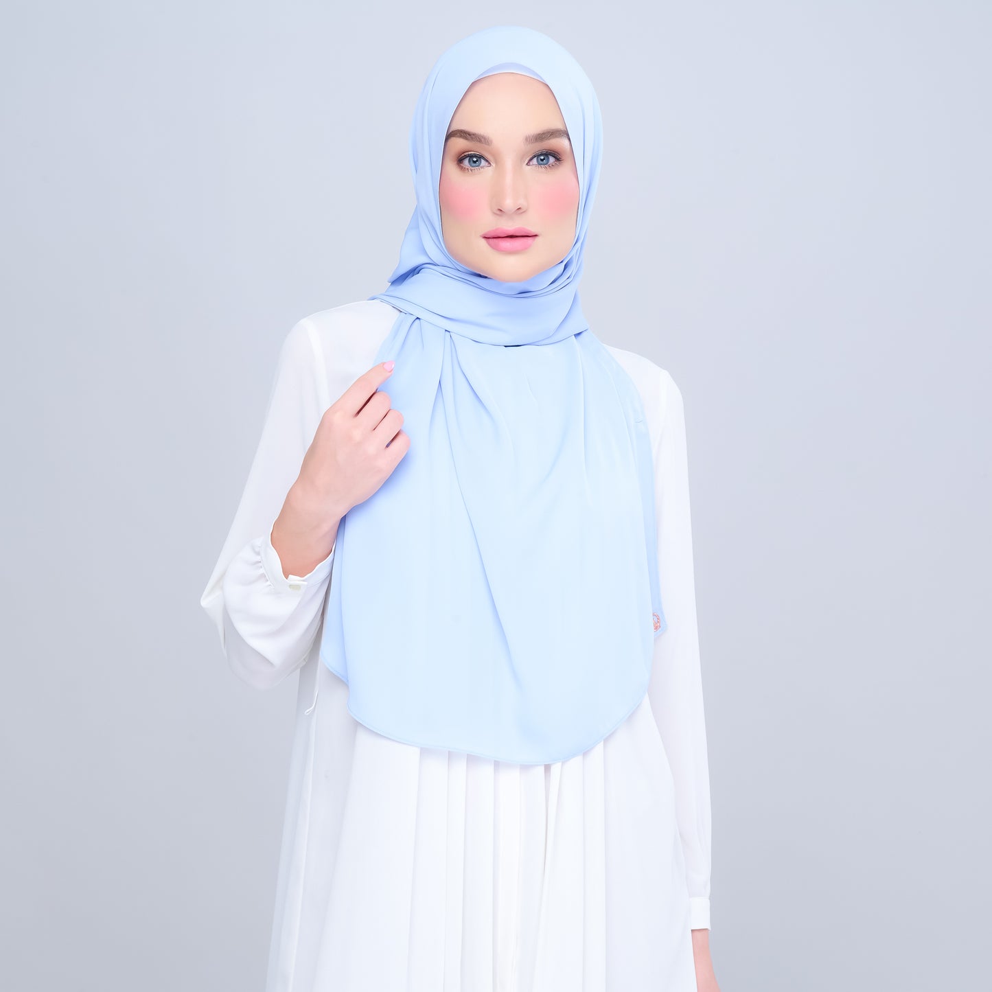 Instant Tag n' Go Shawl | Chiffon Silk in Maya Blue