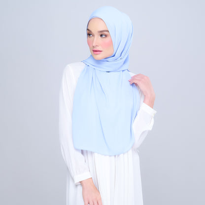 Instant Tag n' Go Shawl | Chiffon Silk in Maya Blue