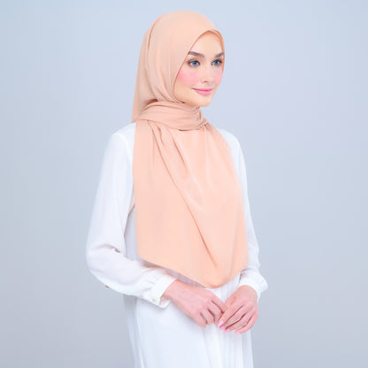 Instant Tag n' Go Shawl | Chiffon Silk in Cantaloupe