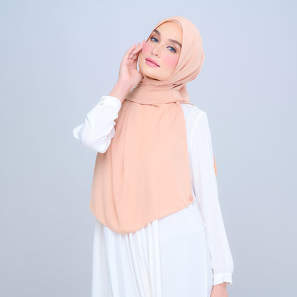 Instant Tag n' Go Shawl | Chiffon Silk in Cantaloupe