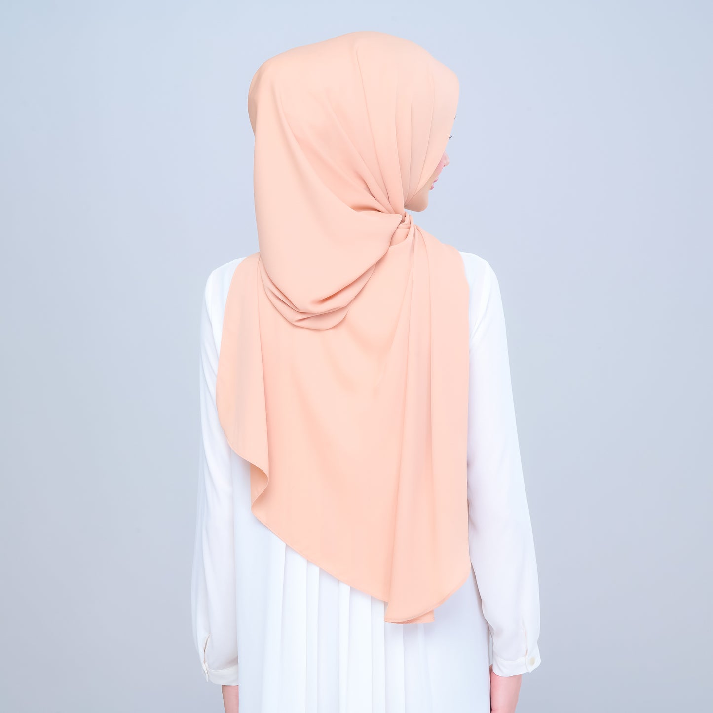 Instant Tag n' Go Shawl | Chiffon Silk in Cantaloupe