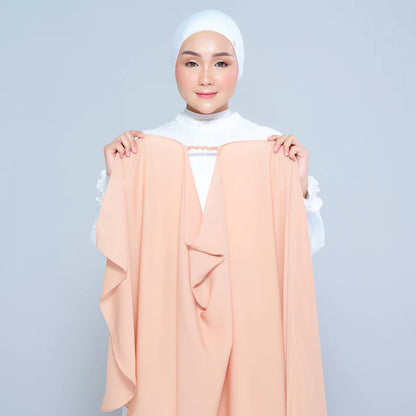 Semi Instant Sarongje | Chiffon Silk in Cantaloupe