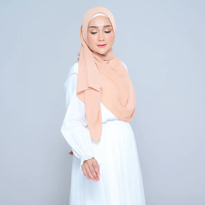 Semi Instant Sarongje | Chiffon Silk in Cantaloupe