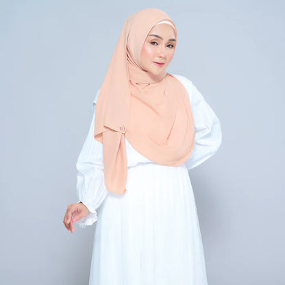 Semi Instant Sarongje | Chiffon Silk in Cantaloupe