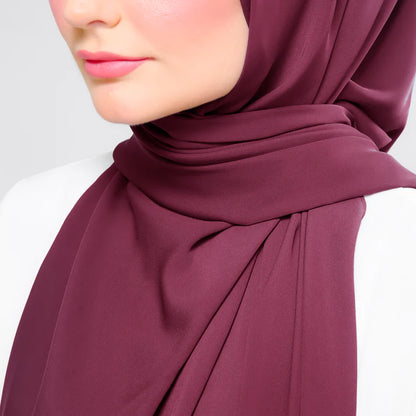 Instant Tag n' Go Shawl | Chiffon Silk in Crimson