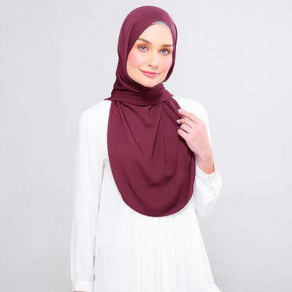 Instant Tag n' Go Shawl | Chiffon Silk in Crimson