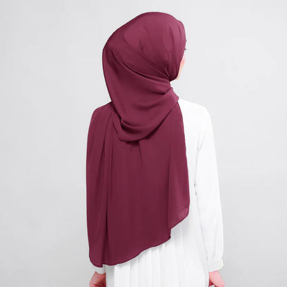 Instant Tag n' Go Shawl | Chiffon Silk in Crimson