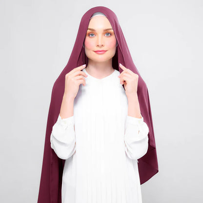 Instant Tag n' Go Shawl | Chiffon Silk in Crimson