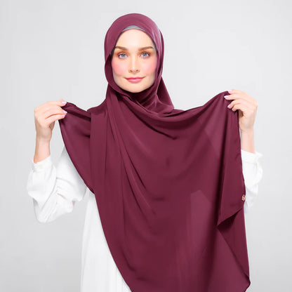 Instant Tag n' Go Shawl | Chiffon Silk in Crimson