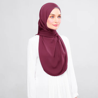 Instant Tag n' Go Shawl | Chiffon Silk in Crimson