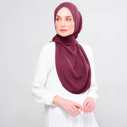 Instant Tag n' Go Shawl | Chiffon Silk in Crimson