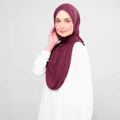 Instant Tag n' Go Shawl | Chiffon Silk in Crimson