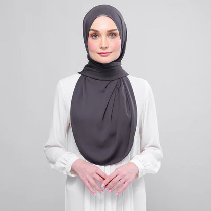 Instant Tag n' Go Shawl | Chiffon Silk in Dark Grey