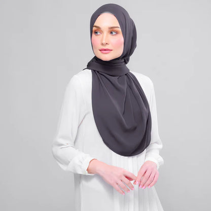 Instant Tag n' Go Shawl | Chiffon Silk in Dark Grey