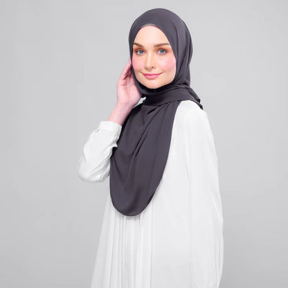 Instant Tag n' Go Shawl | Chiffon Silk in Dark Grey