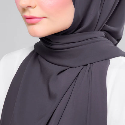 Instant Tag n' Go Shawl | Chiffon Silk in Dark Grey