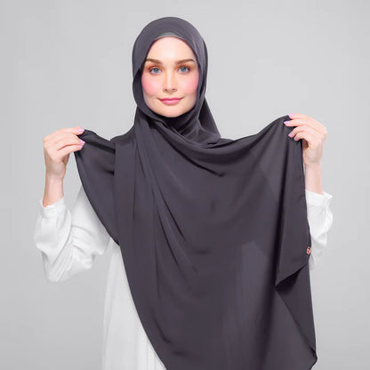 Instant Tag n' Go Shawl | Chiffon Silk in Dark Grey