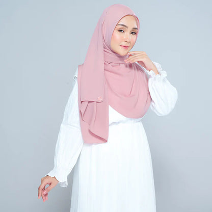 Semi Instant Sarongje | Chiffon Silk in Dusty Pink