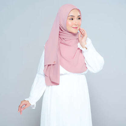 Semi Instant Sarongje | Chiffon Silk in Dusty Pink