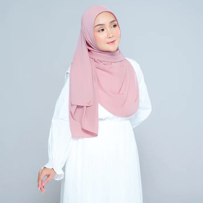 Semi Instant Sarongje | Chiffon Silk in Dusty Pink