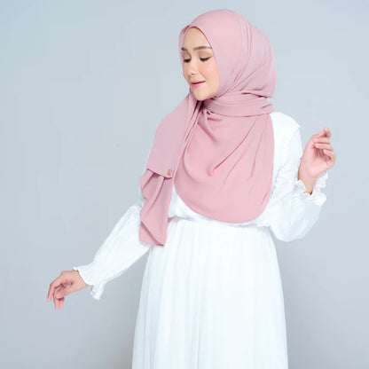 Semi Instant Sarongje | Chiffon Silk in Dusty Pink