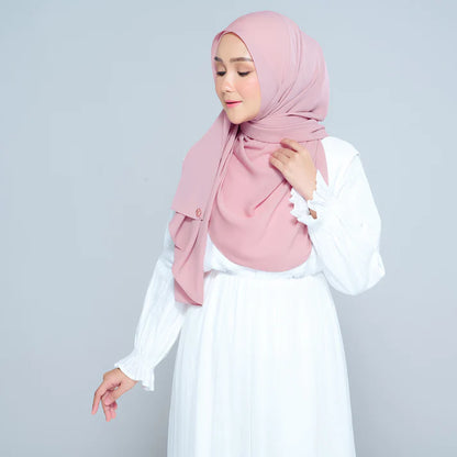 Semi Instant Sarongje | Chiffon Silk in Dusty Pink