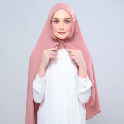 Instant Tag n' Go Shawl | Chiffon Silk in Dusty Pink