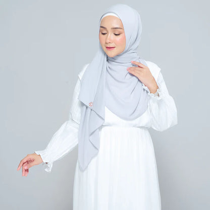 Semi Instant Sarongje | Chiffon Silk in Light Grey