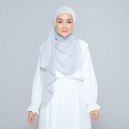 Semi Instant Sarongje | Chiffon Silk in Light Grey