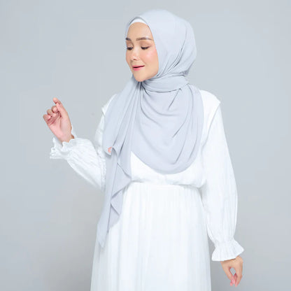 Semi Instant Sarongje | Chiffon Silk in Light Grey